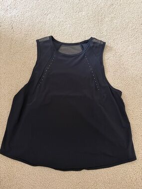 Lululemon Athletica Black Mesh-Trim Athletic Tank